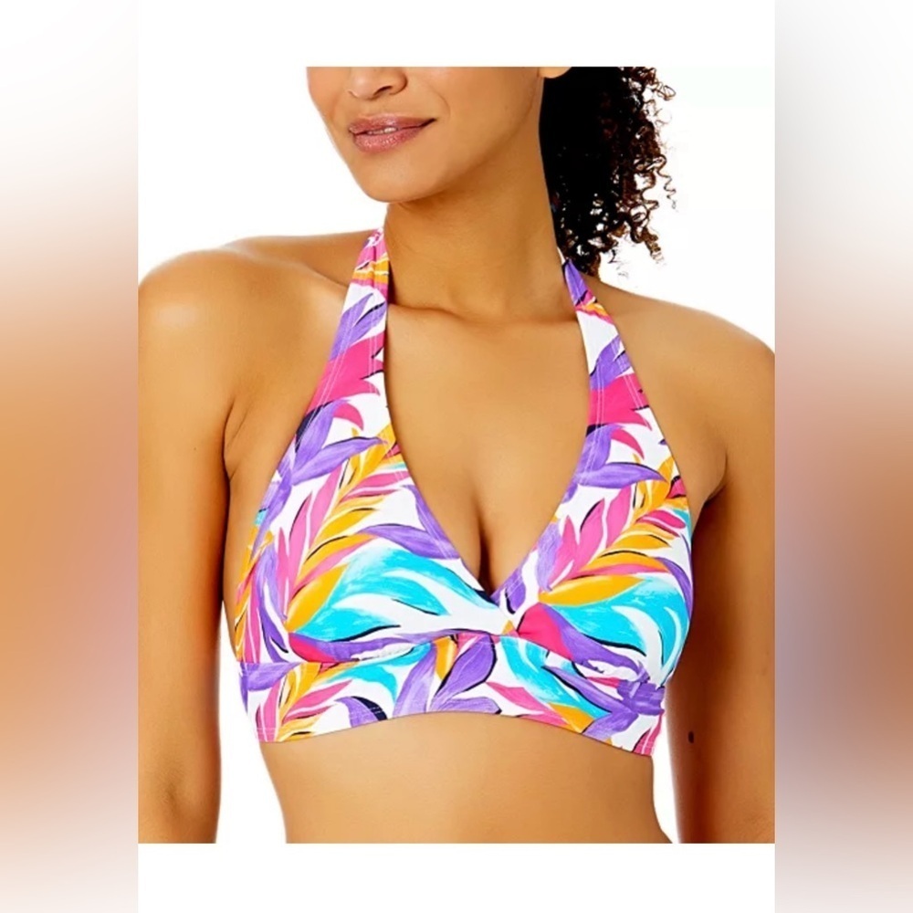 NWT Anne Cole
Women's Marilyn Printed Halter Bikini Top Large